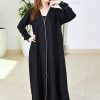 3730 1 Self Printed Plain Abaya