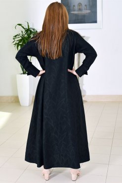 3730 6 Self Printed Plain Abaya
