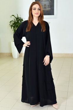 3735 3 Applique Style Abaya