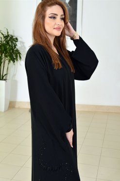 3735 7 Applique Style Abaya