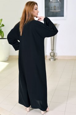 3737 7 Nada Beaded Black Abaya