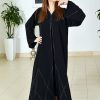 Rhinestones embellished abaya