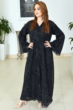 Embossed printed abaya 7 3749 6 Embossed printed abaya