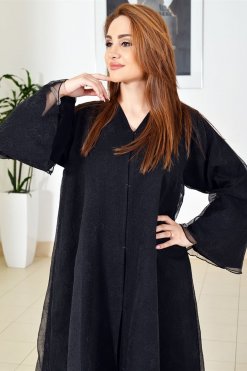 3751 6 Embossed printed abaya