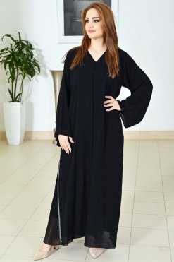 3753 3 Handcrafted chiffon abaya
