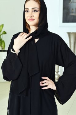 3753 4 Handcrafted chiffon abaya