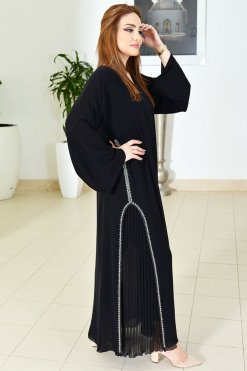 3753 6 Handcrafted chiffon abaya