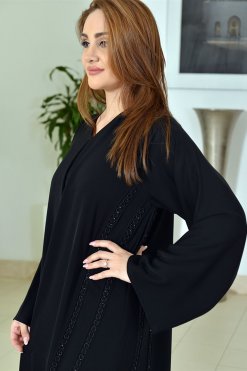 3759 5 Lace embellished abaya
