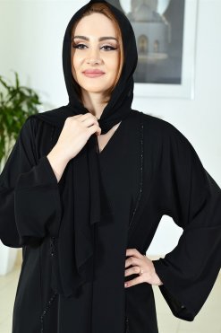 3779 3 Handcrafted Beads Embellished Abaya