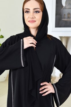 3783 3 Lace embellished abaya