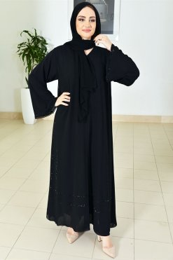 3789 5 Beads embellished abaya
