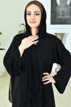 3793 4 Beads Embellished Abaya