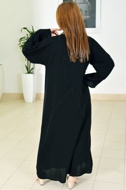 3793 5 Beads Embellished Abaya