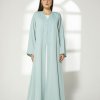 MOIBH002 1 Turquoise Embroidered Abaya