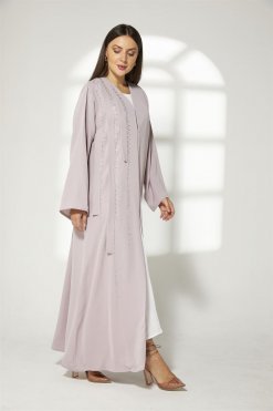 MOIBH003 4 Lavender Embroidered Abaya