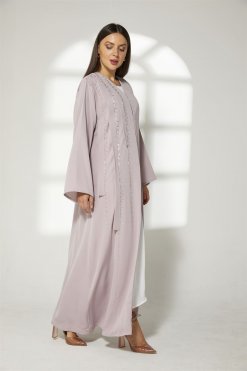 MOIBH003 5 Lavender Embroidered Abaya
