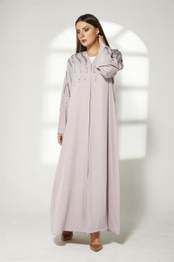 MOIBH004 5 Lavender Embroidered Abaya