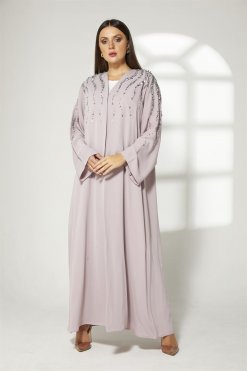 MOIBH004 6 Lavender Embroidered Abaya