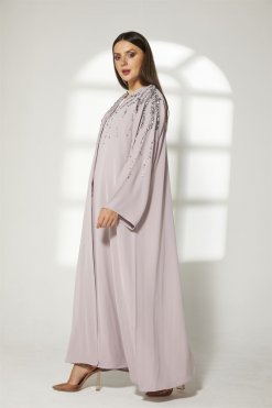 MOIBH004 8 Lavender Embroidered Abaya
