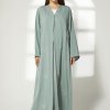 Sea Green Embroidery Abaya