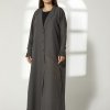 Grey Phua Abaya With Pleated Cuffs