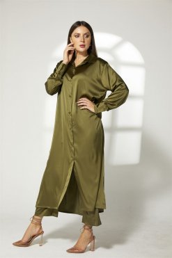 MOITW001 4 Mustard Green Top And Pants Set