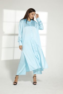 MOITW007 4 Turquoise Top And Pants Set
