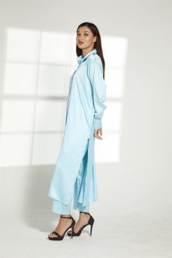 MOITW007 5 Turquoise Top And Pants Set