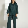 MOITW016 1 Green Linen Travel Wear Set