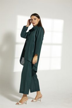 MOITW016 6 Green Linen Travel Wear Set