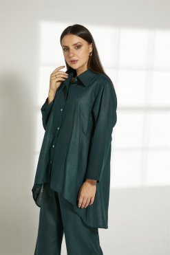 MOITW016 9 Green Linen Travel Wear Set