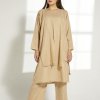 MOITW022 1 Tan Linen Travel Wear Set