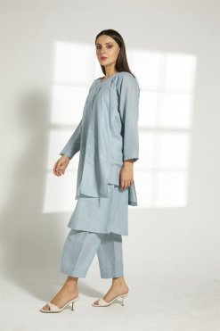 MOITW2024 4 Turquoise Linen Travel Wear Set