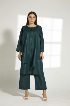 Green Linen Travel Wear Set