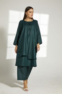 MOITW2026 6 Green Linen Travel Wear Set