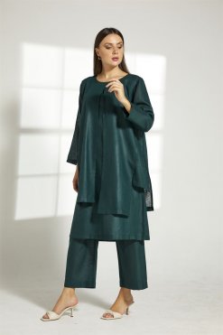 MOITW2026 7 Green Linen Travel Wear Set