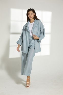 MOITW2041 4 Turquoise Linen Set