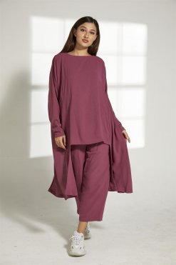 MOITW2047 3 Burgundy Travel Wear Set