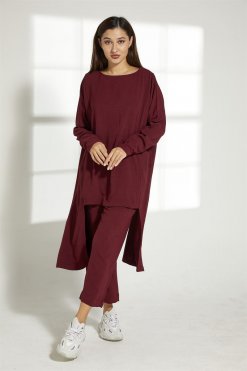 MOITW2053 3 Maroon Travel Wear Set