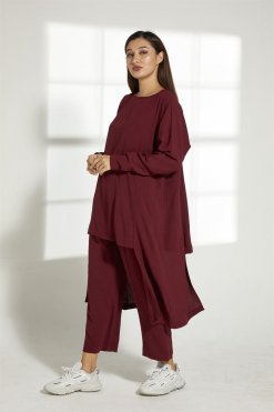 MOITW2053 5 Maroon Travel Wear Set