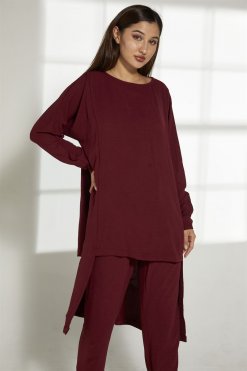 MOITW2053 7 Maroon Travel Wear Set
