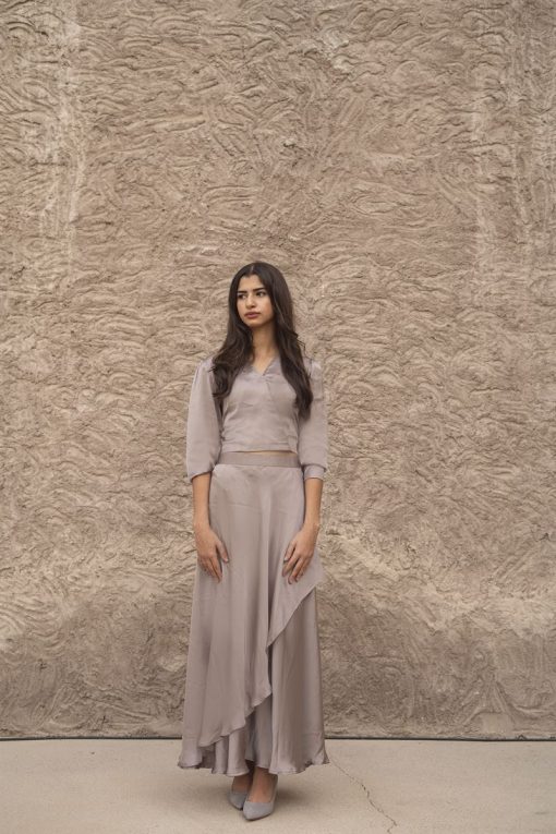 Silver Skirt Set