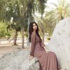 CU 22104 1 Mauve Silk Dress