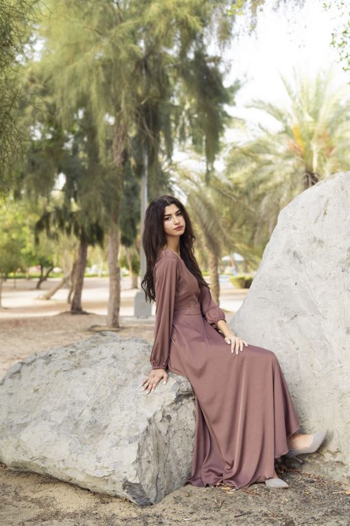 Mauve Silk Dress