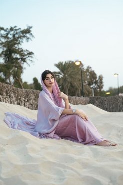 CU 22106 4 Lilac Bahraini Abaya