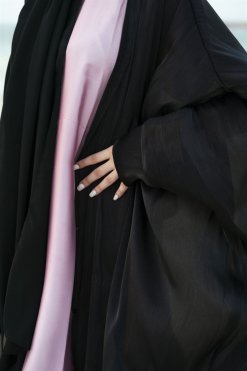 CU 22107 4 Shimmer Black Abaya