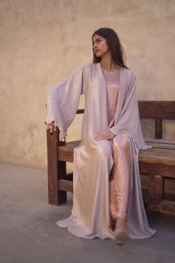 Silk Abaya Set 7 CU 22109 3 Silk Abaya Set