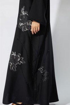 NS 2022 BLK 3002 4 Luxe Black Abaya