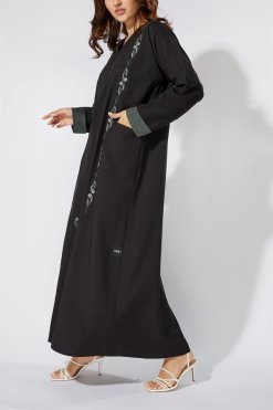 Ns 2021 GRN 3041 4 Modern Black Abaya