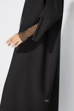 NS 2018 BLK 3024 3 Abaya with Mesh